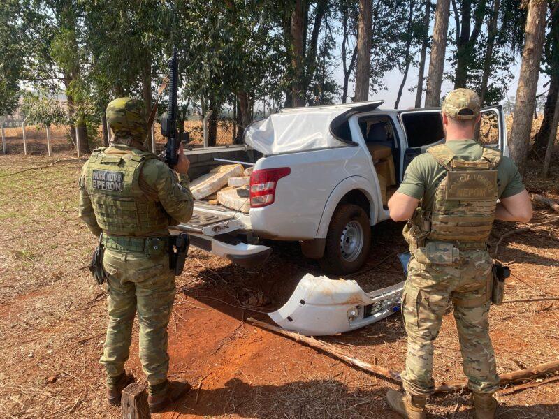 Guaíra – Polícia Federal, BPFron e BOPE apreendem 644 quilos de maconha