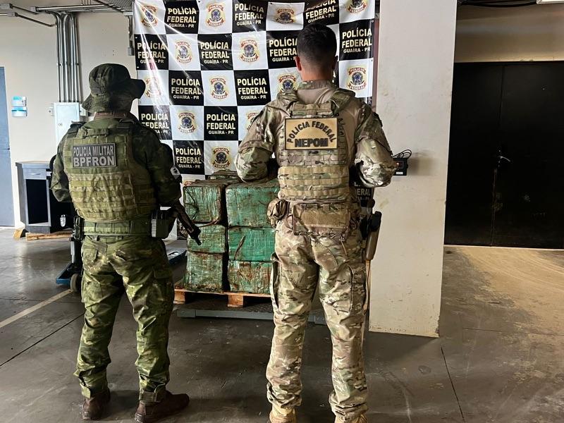 Guaíra – PF e BPFron apreendem 1,7 ton de maconha e prendem duas pessoas