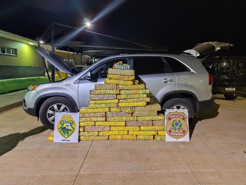 Carro com 346 kg de maconha é apreendido em Guaíra